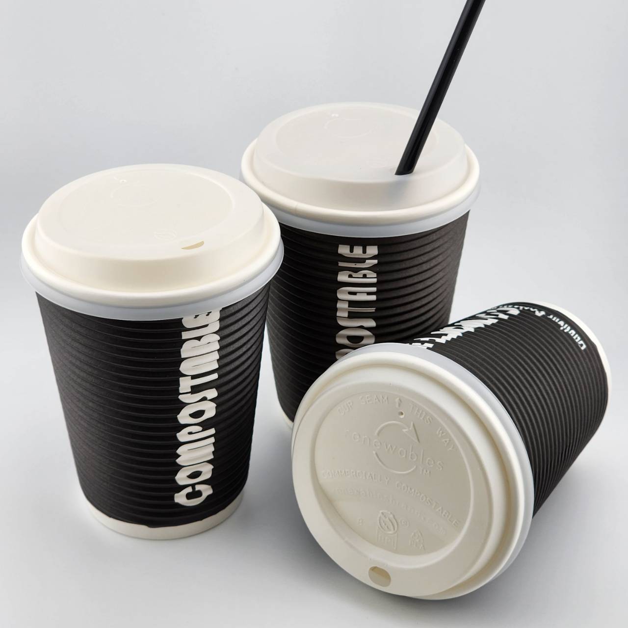 90mm cPLA Standard Sippy Lid - Natural Color